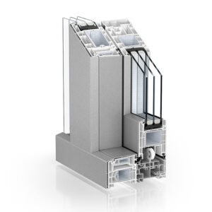 Mittelpartie Edelstahl gebürstet